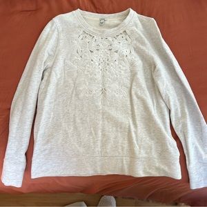 J Crew women’s sweatshirt with embroidery